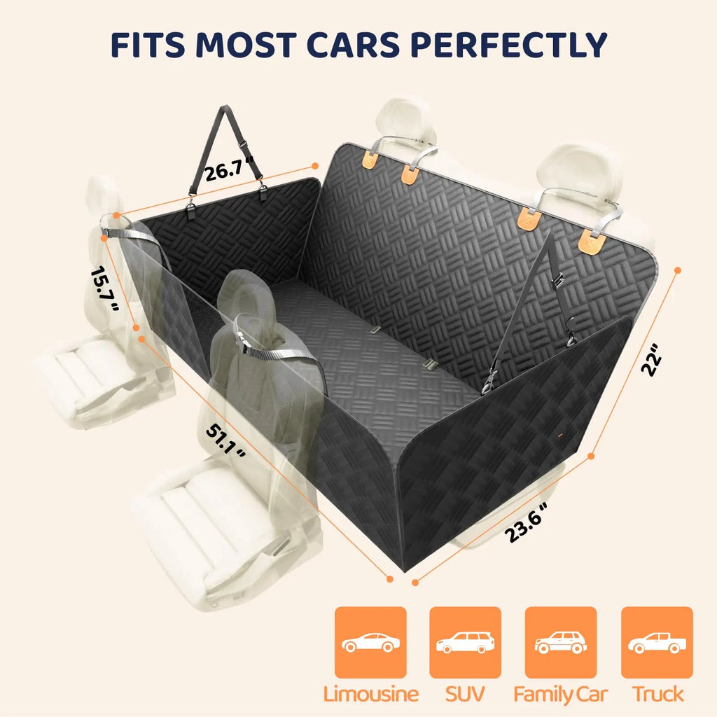 Car Rear Seat Dog Seat Cover for Cars and SUV's