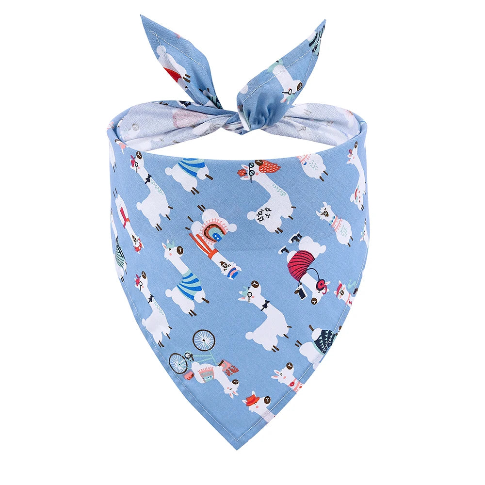 Dog Bandana Fruit Floral Spring Washable Soft Doggy Scarf