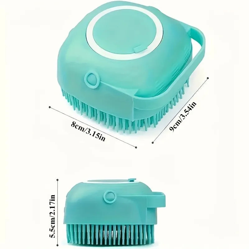 Pet Massage Brush & Shampoo Dispenser