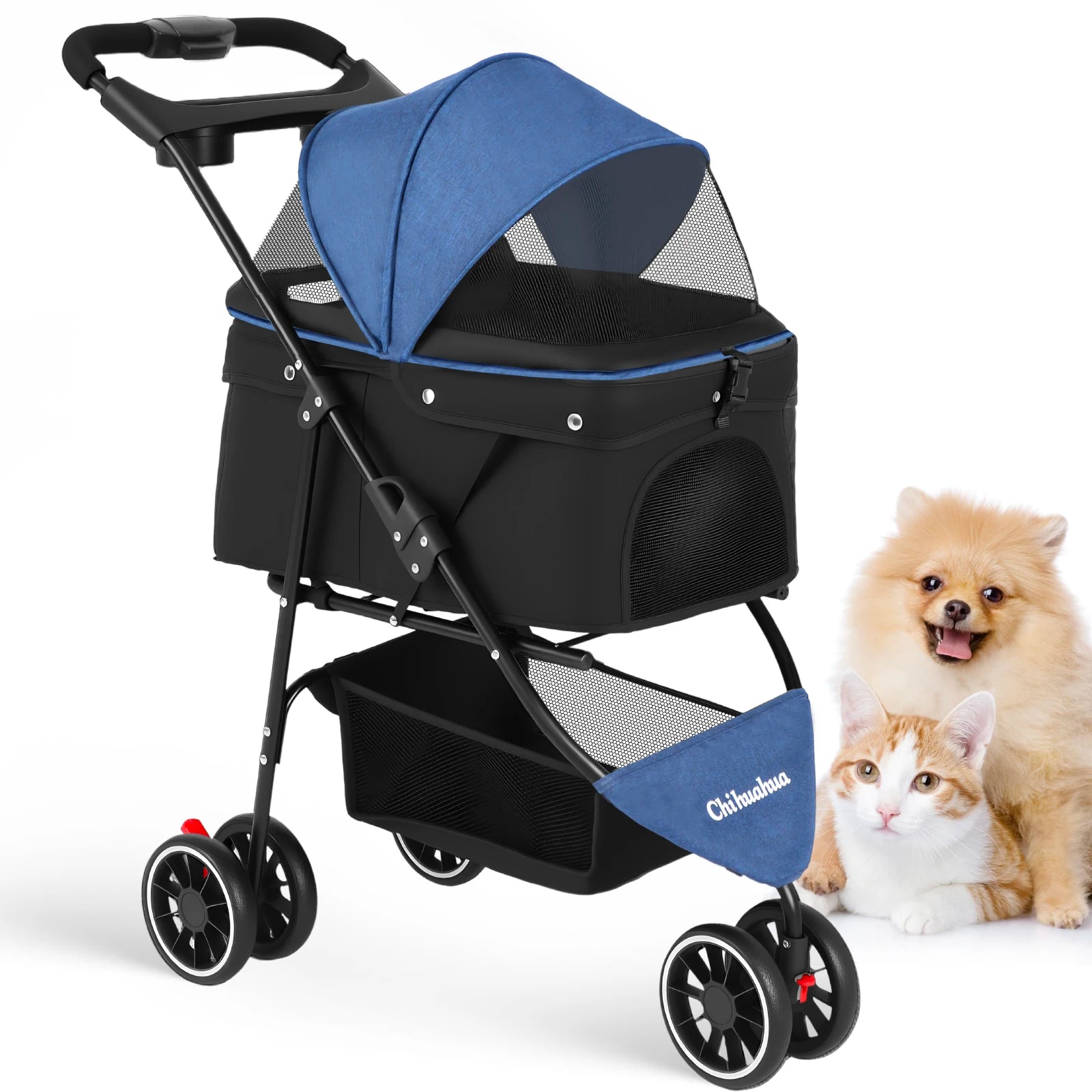 Pet Stroller For Small Medium Cats Dogs