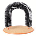 Cat Massage Grooming Rubbing Brush with Scratching Pad