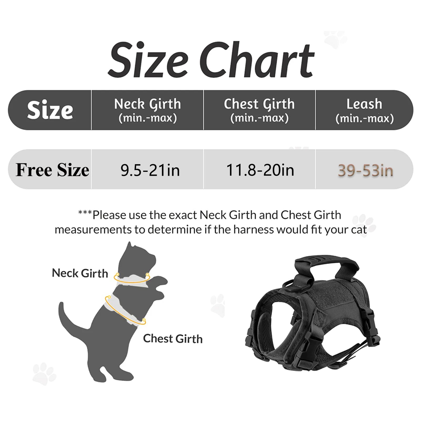 Tactical Harness with Leash Set