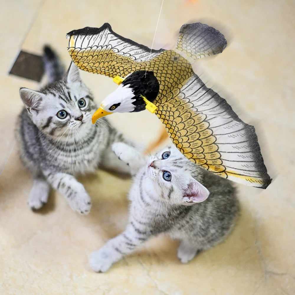 Simulation Bird Cat Toy Funny Self-hey Hanging