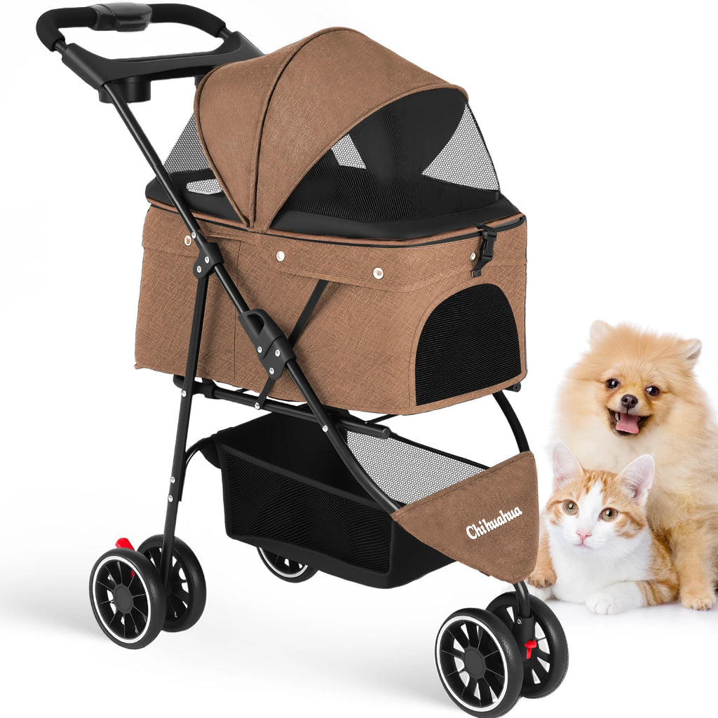 Pet Stroller For Small Medium Cats Dogs