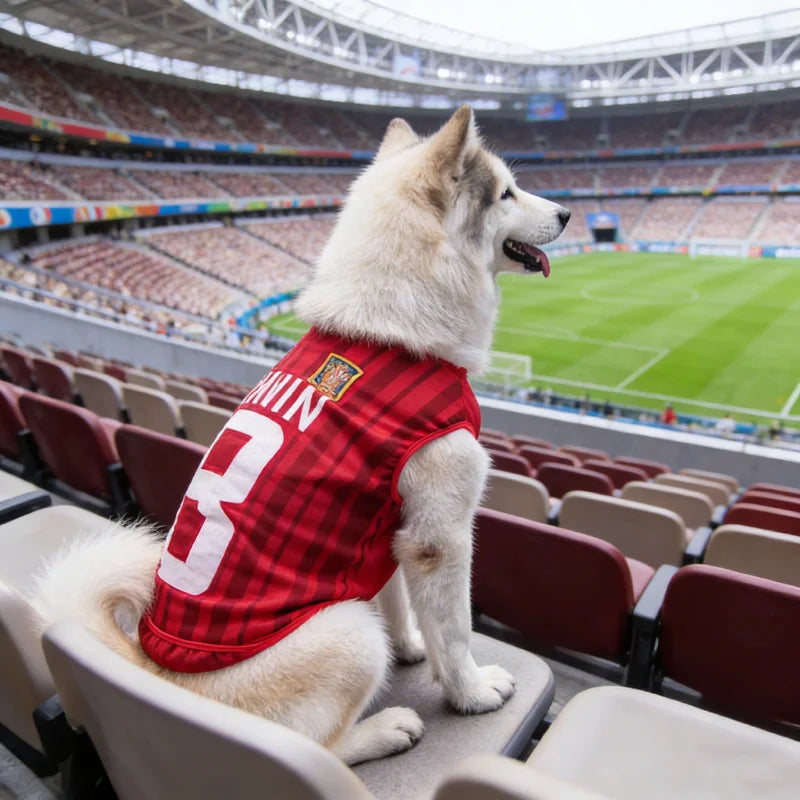 2026 Soccer Cat Dog Football Breathable Mesh Jersey