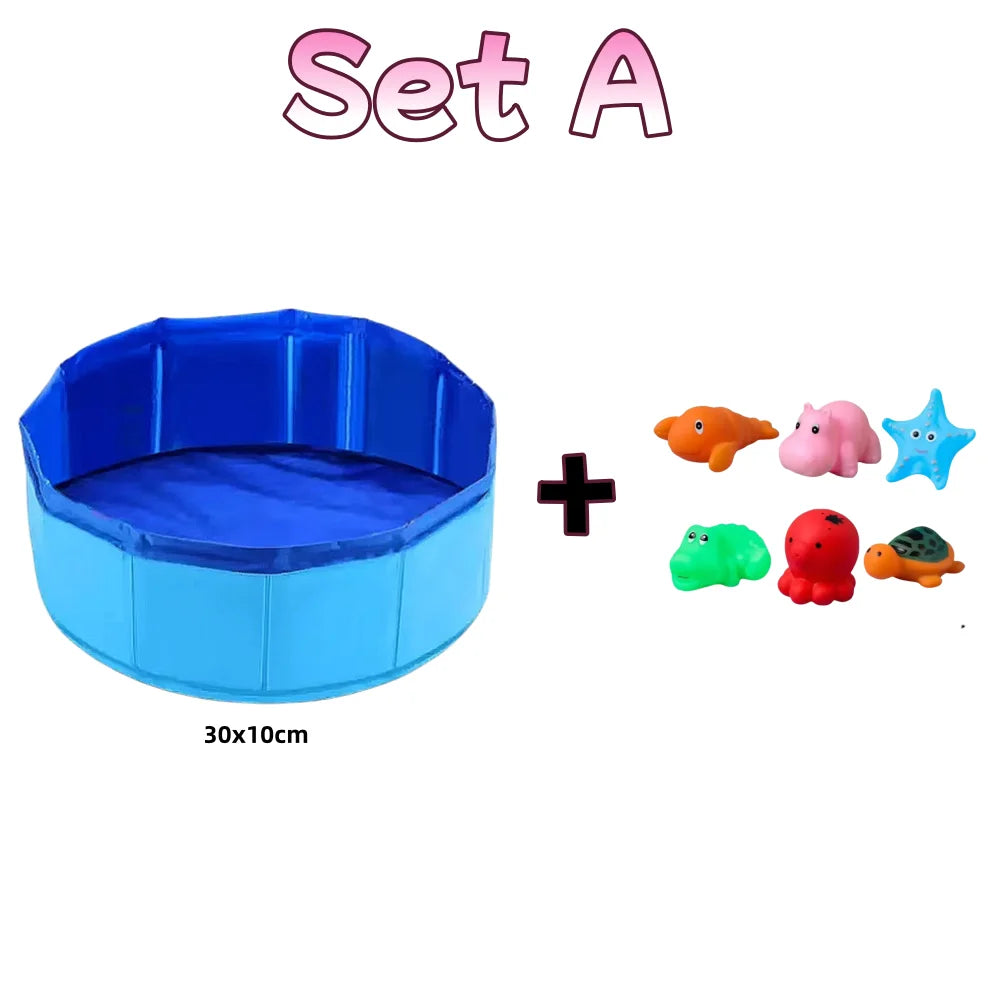 Foldable Cat Pool Toy Play Water Bath