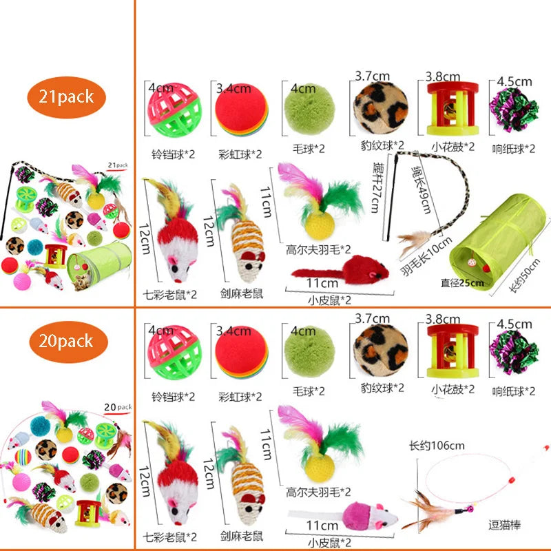 Kitten Toys Variety Pack-Pet Cat Toys Combination Set