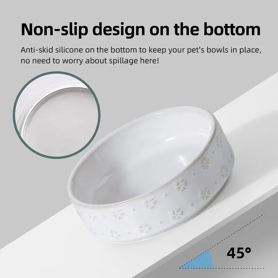 6.1inch Raised Double Cat Bowls Set
