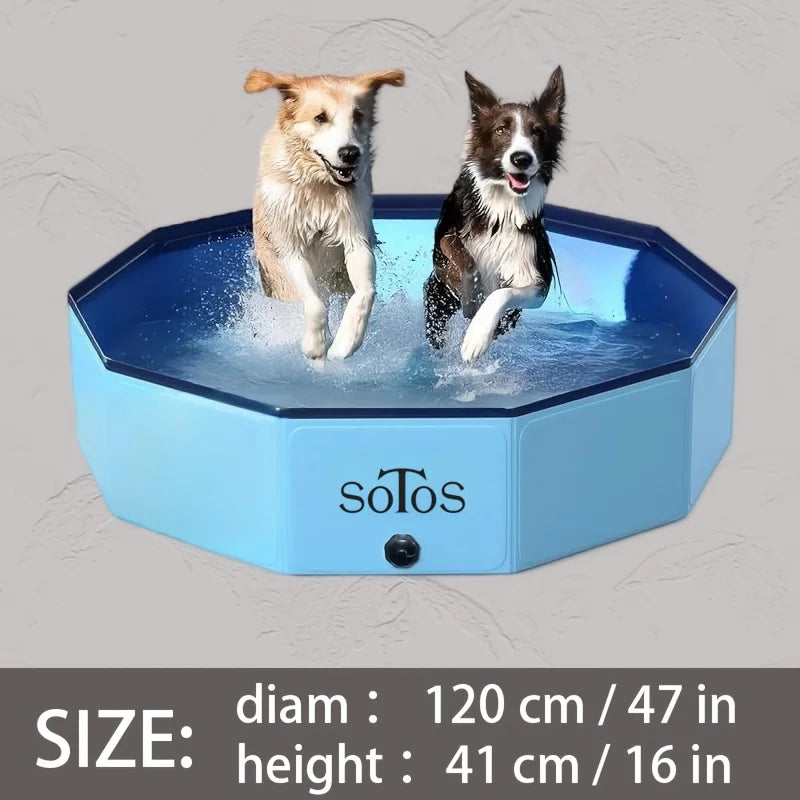 SOTOS Portable Foldable Large Pet Pool for Dogs