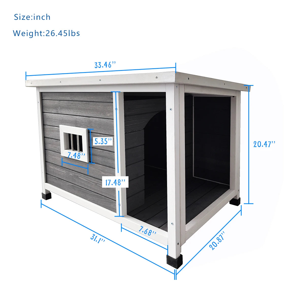 Outdoor Wooden Puppy Kennel