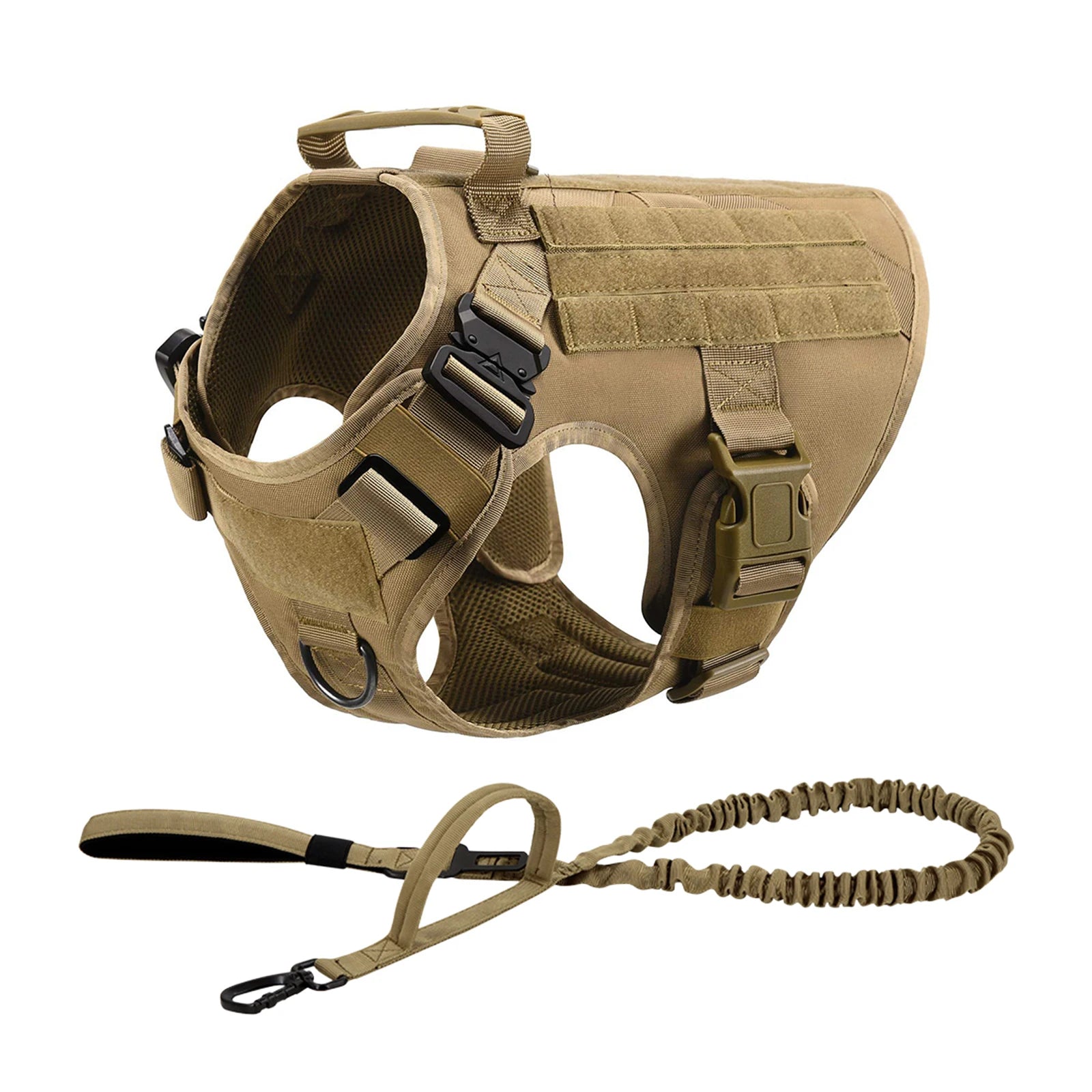 Tactical Dog Harness Collar Leash Pouches