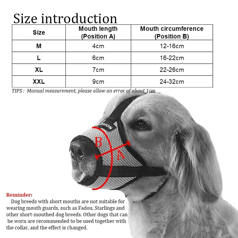 1PCS Adjustable Dog Muzzle