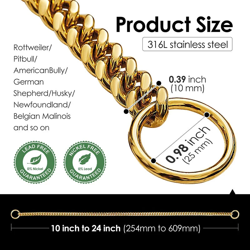 Stainless Chain Collar Large Collar Chain
