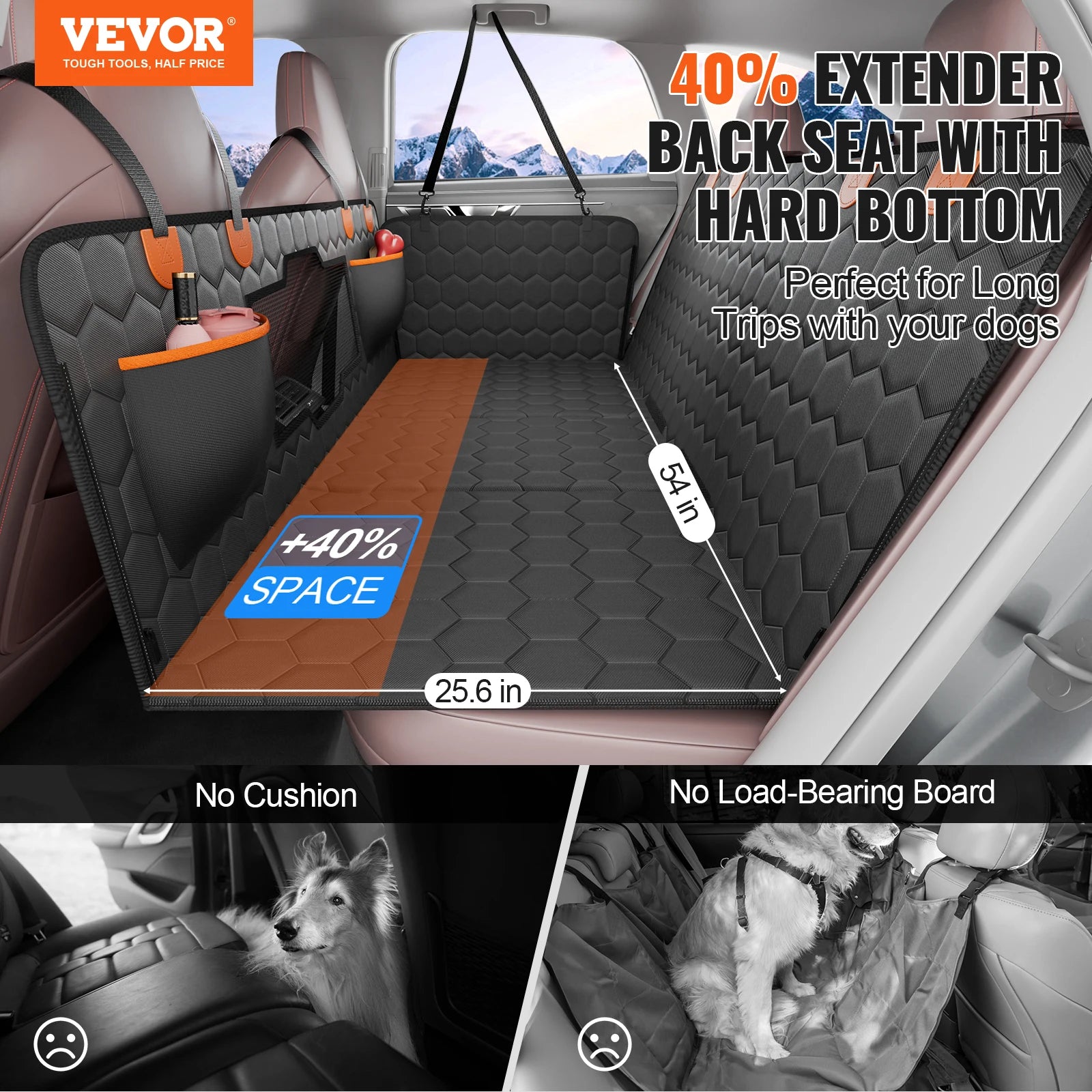 Back Seat Extender Dog Car Seat Cover for Back Seat