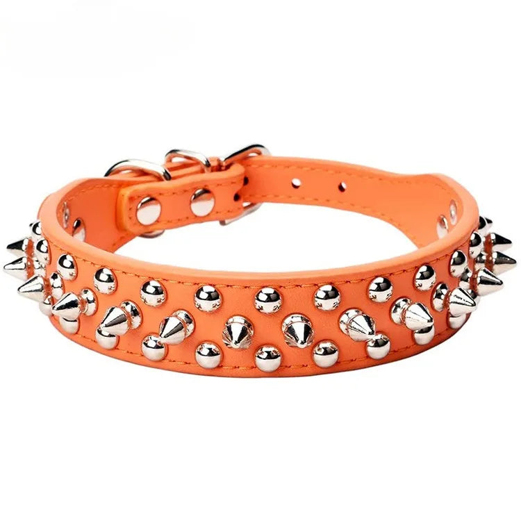 Adjustable Leather Pet Dog Collar
