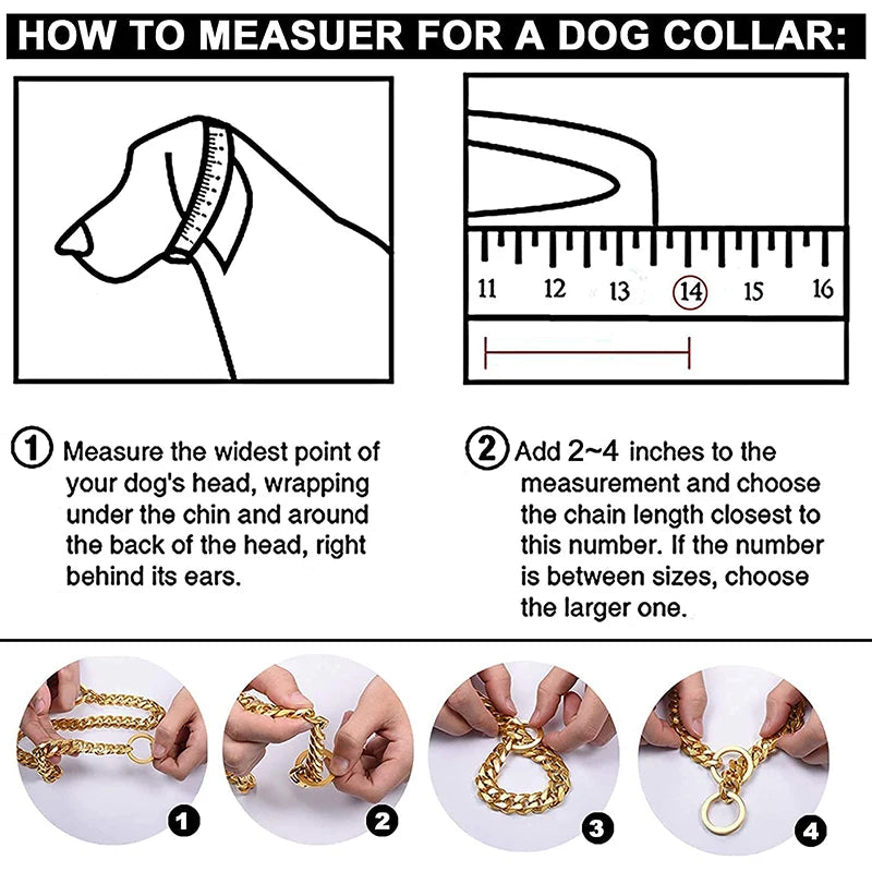 Stainless Chain Collar Large Collar Chain