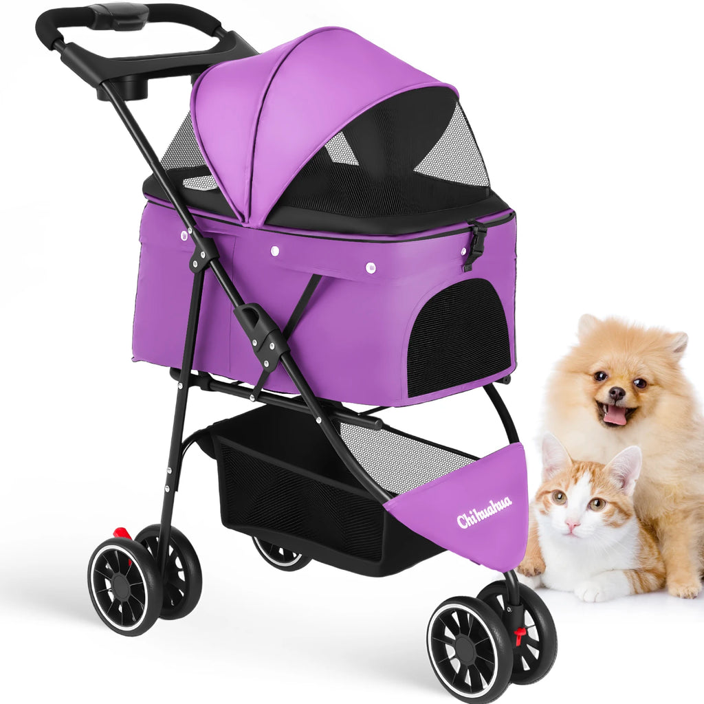 Pet Stroller For Small Medium Cats Dogs