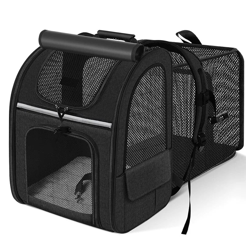 Cat Carrier Expandable Cat Backpack with Shade Cover