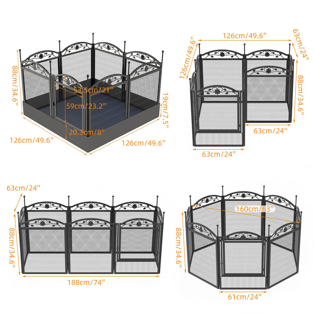 8 Panels DIY Heavy Duty Dog Playpen