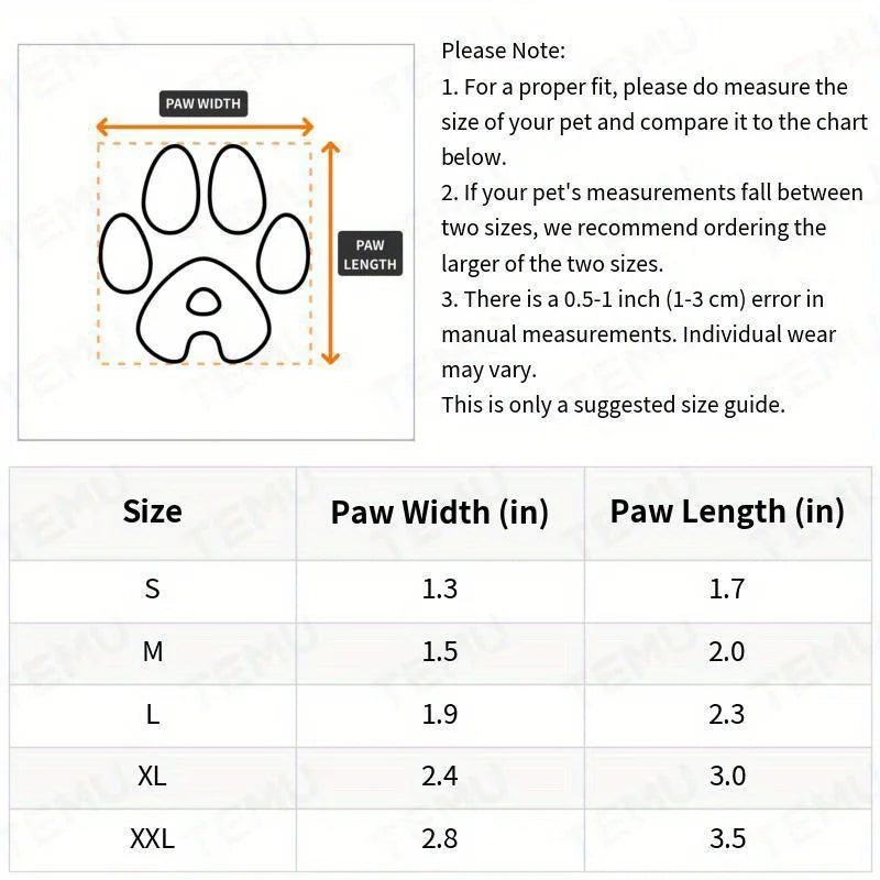 Cute Pet Dog Shoes Rainproof Puppy Boots
