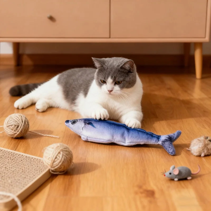 3PCS Electric Fish Pet Cat Toys Catnip