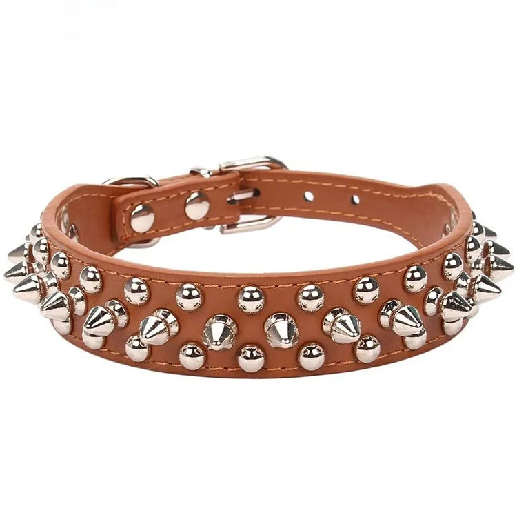 Adjustable Leather Pet Dog Collar