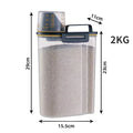 Dog Cat Food Pail Plastic Storage Tank with Measuring Cup