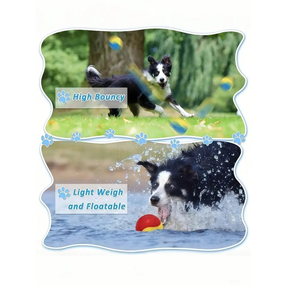 6Pcs/2Pcs/1pc Squeaky Dog Balls, Dog Toys Balls For Training