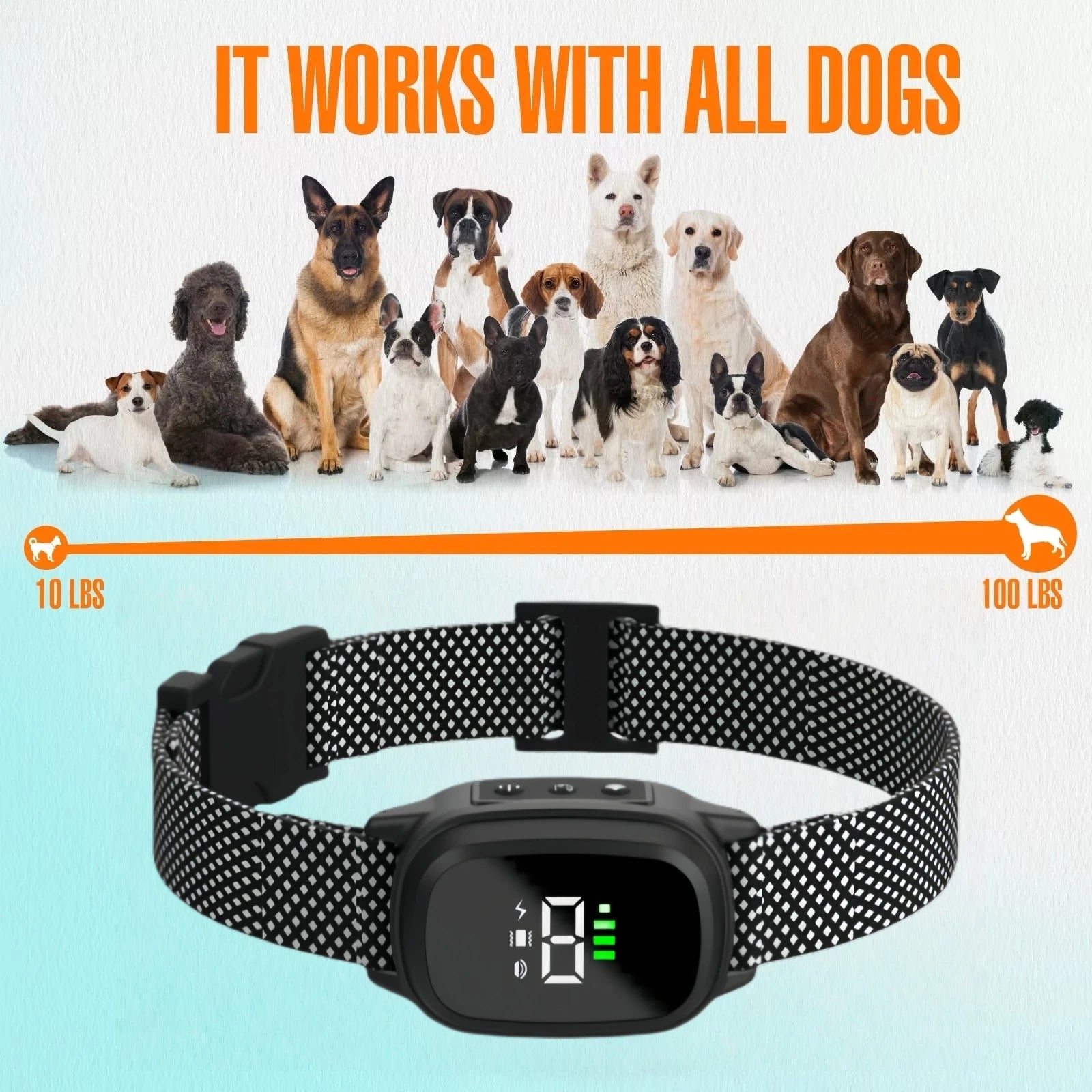 Waterproof Dog Rechargeable Anti-Bark Collar