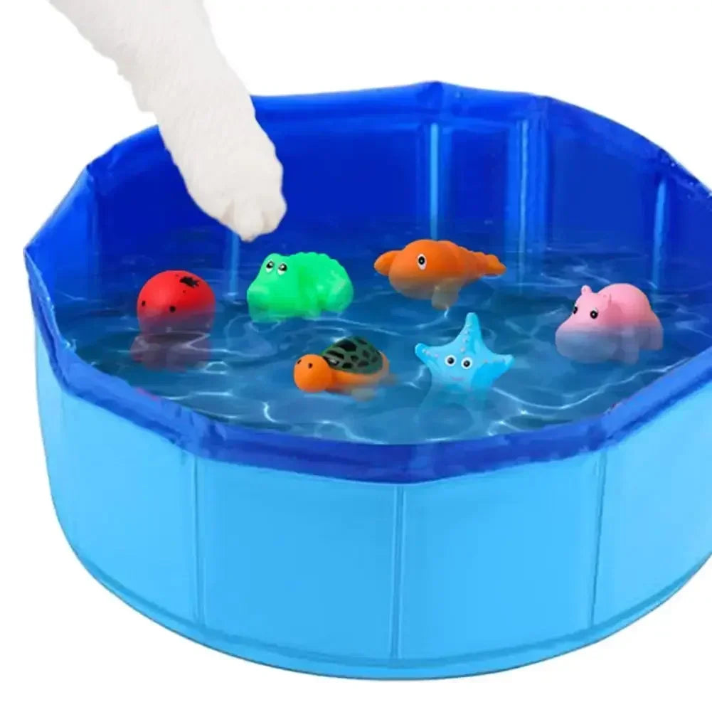 Foldable Cat Pool Toy Play Water Bath
