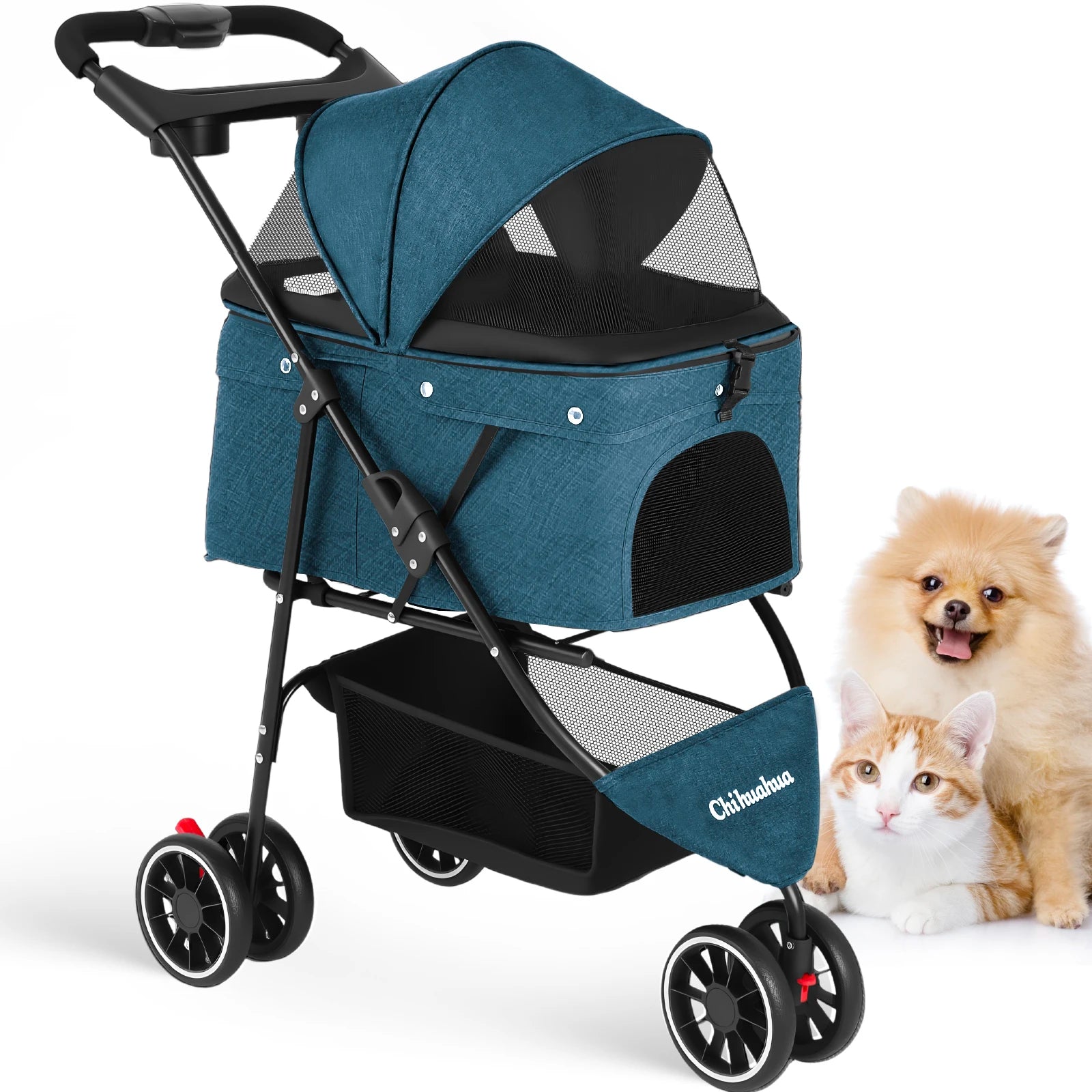 Pet Stroller For Small Medium Cats Dogs