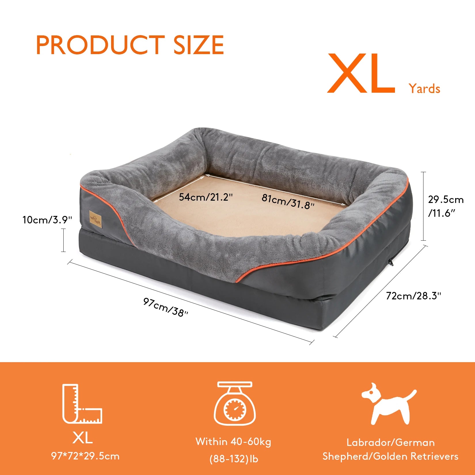 Large Dog Bed Soft Comfortable Anti Allergy