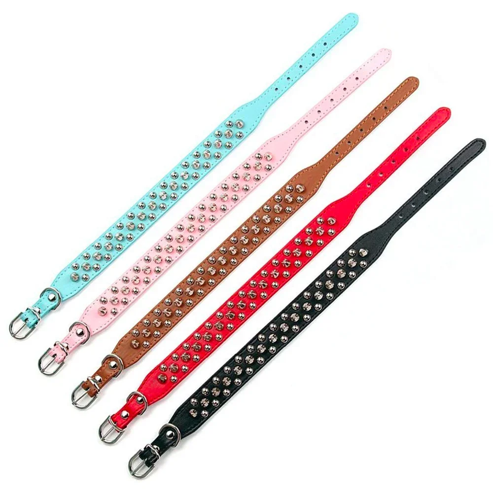 Adjustable Leather Pet Dog Collar