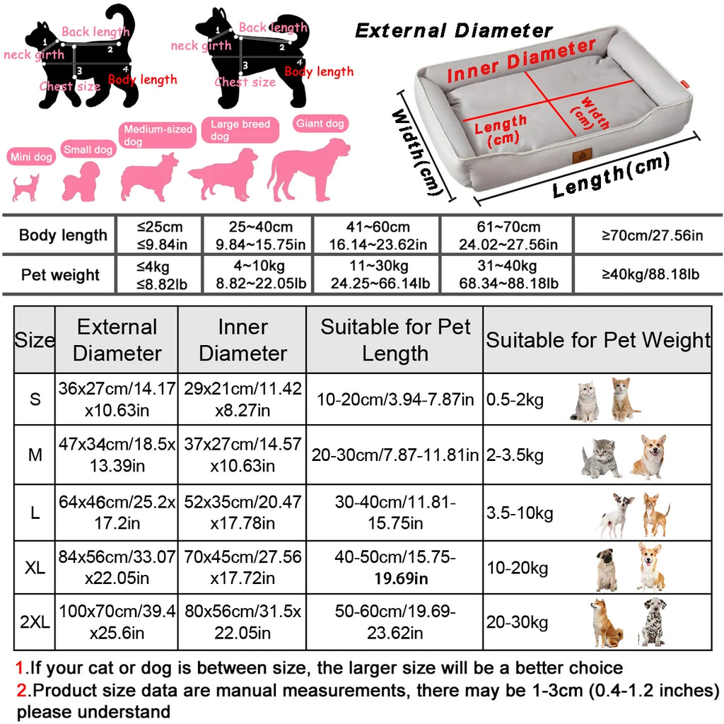 Cat Bed Soft Thickened Dog Bed Waterproof Sofa Pet House