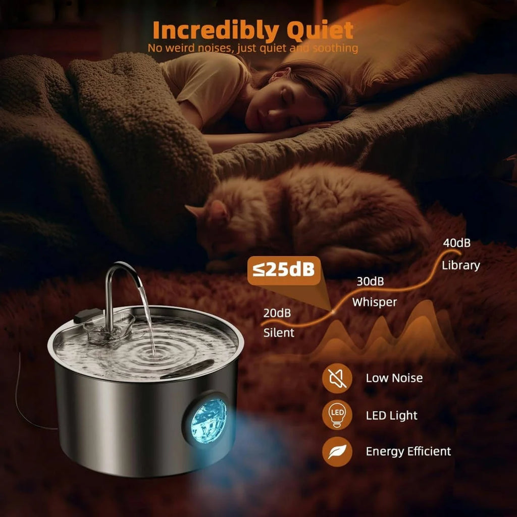 Stainless Steel Cat Water Fountain