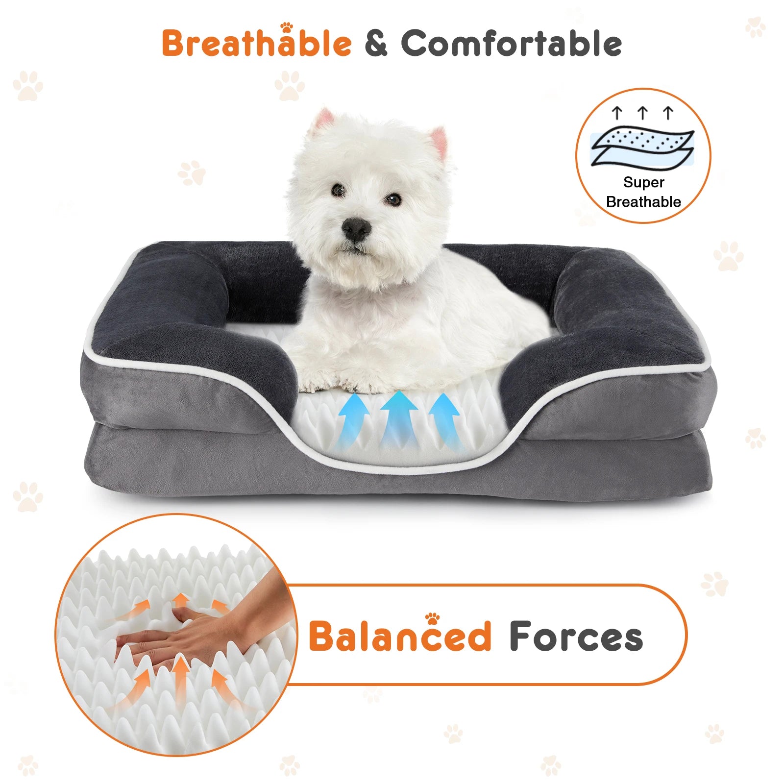 Memory Foam Pet Bed for Small Dogs & Cats
