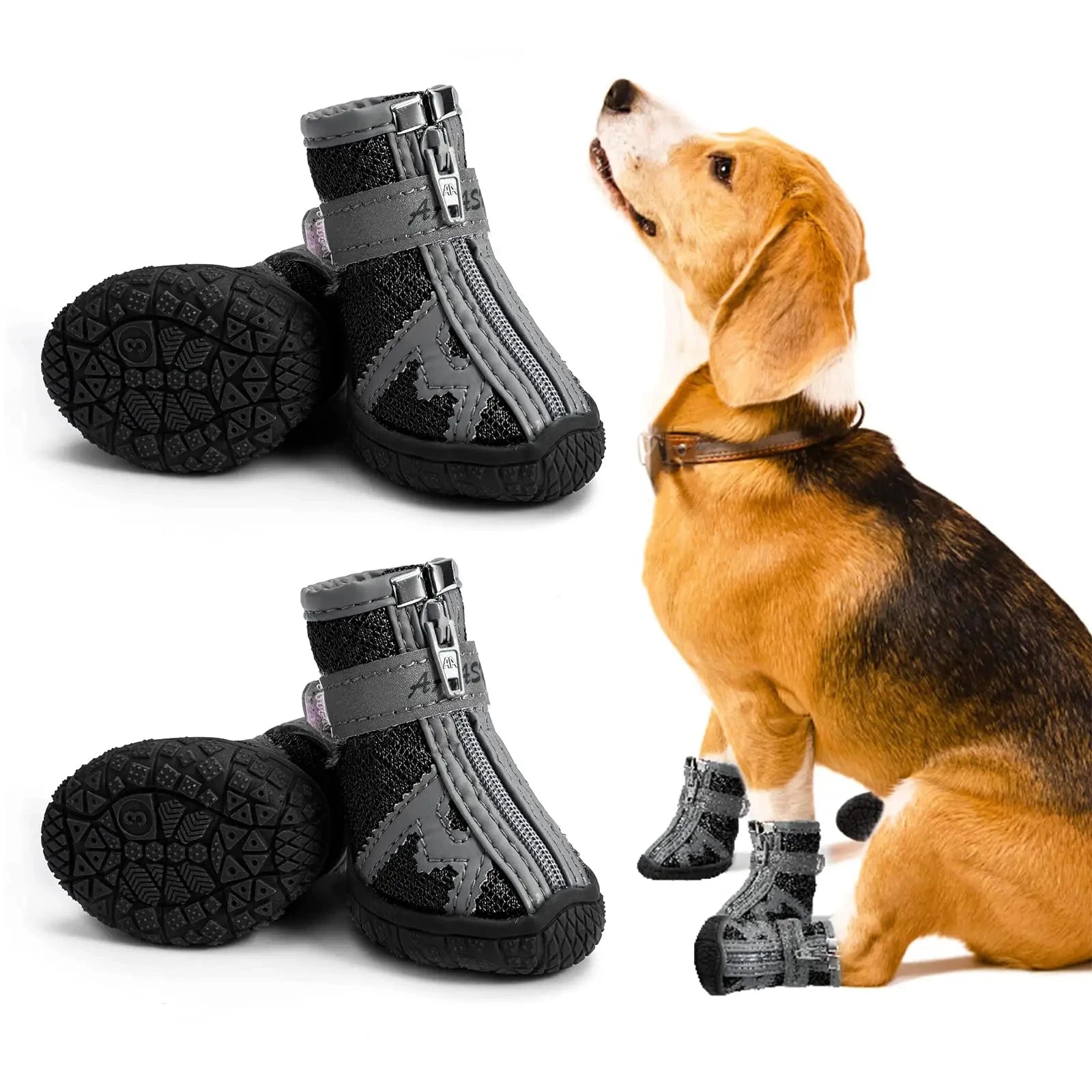 4pcs/set Waterproof Summer Dog  Anti-slip Rain Boots