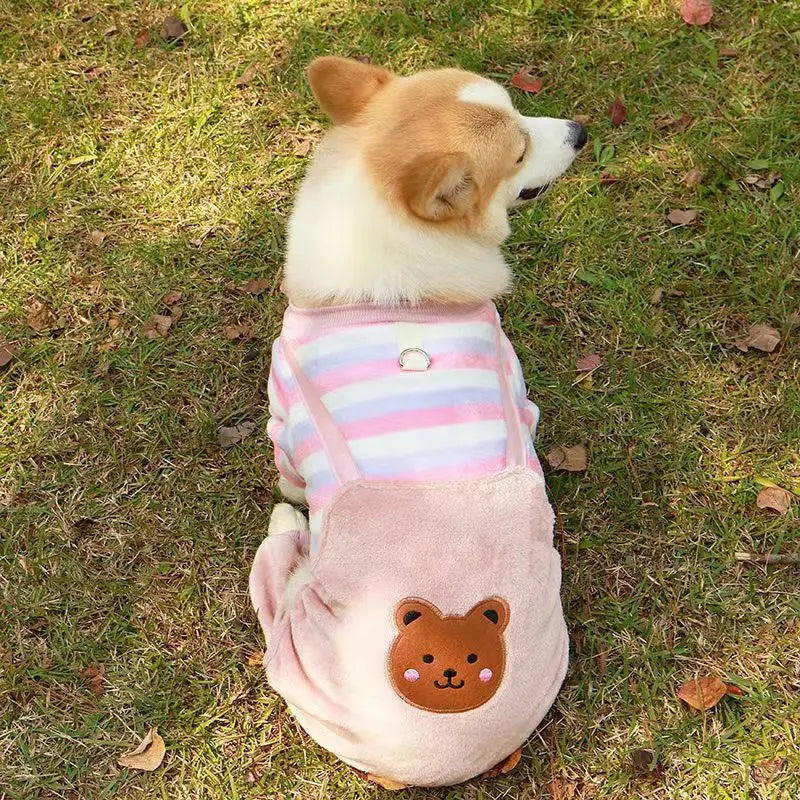 Autumn Winter Pet Dog Soft Fleece Clothes Warm Jumpsuit