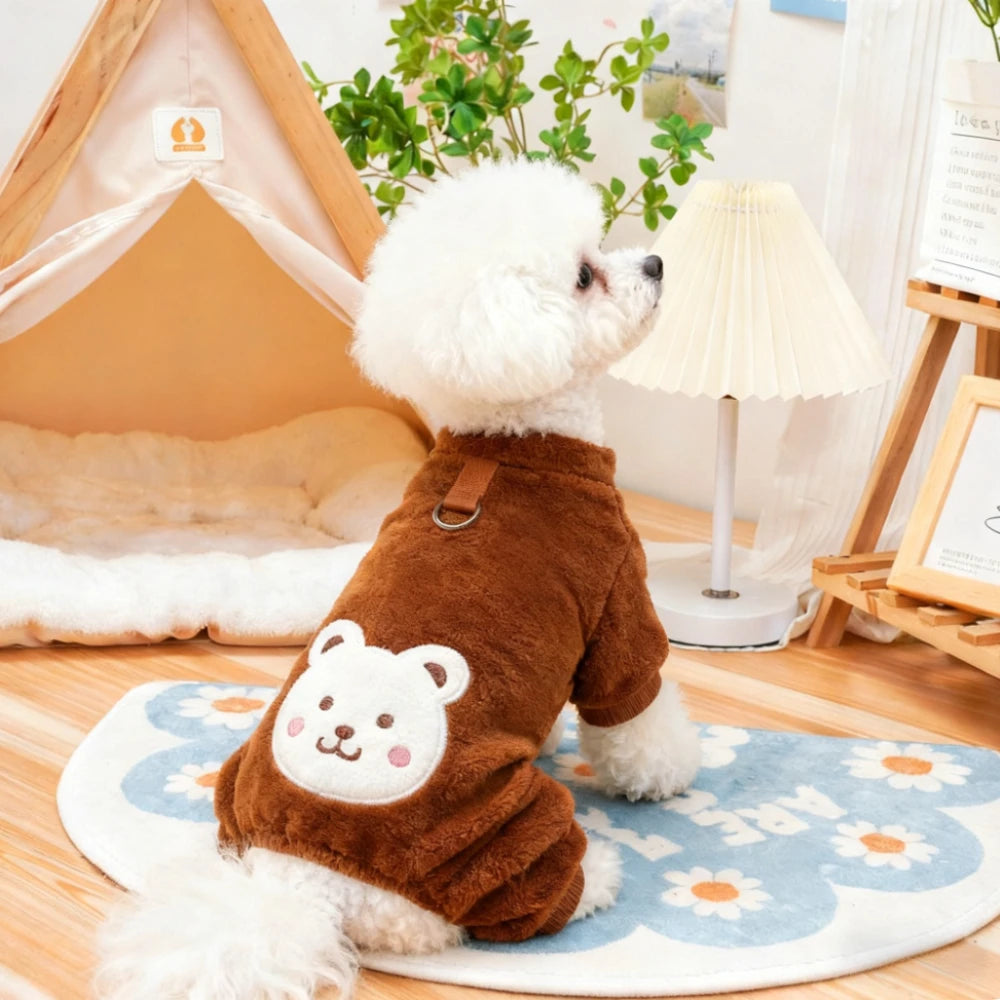 Autumn Winter Pet Dog Soft Fleece Clothes Warm Jumpsuit