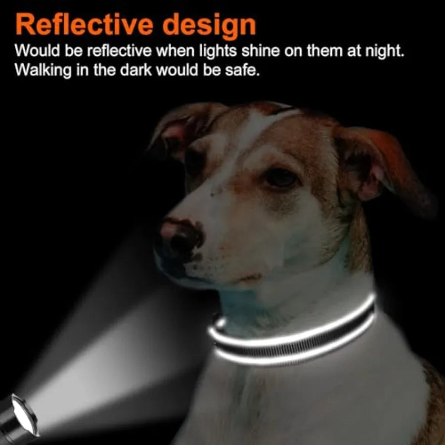 Reflective Dog Collar, Soft Neoprene Padded
