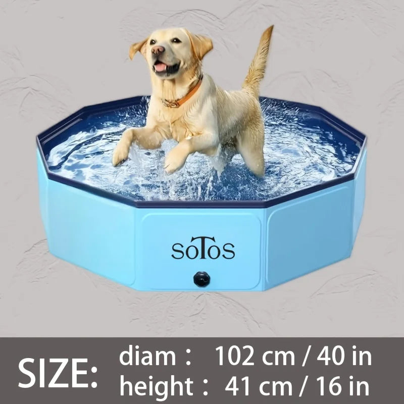 SOTOS Portable Foldable Large Pet Pool for Dogs