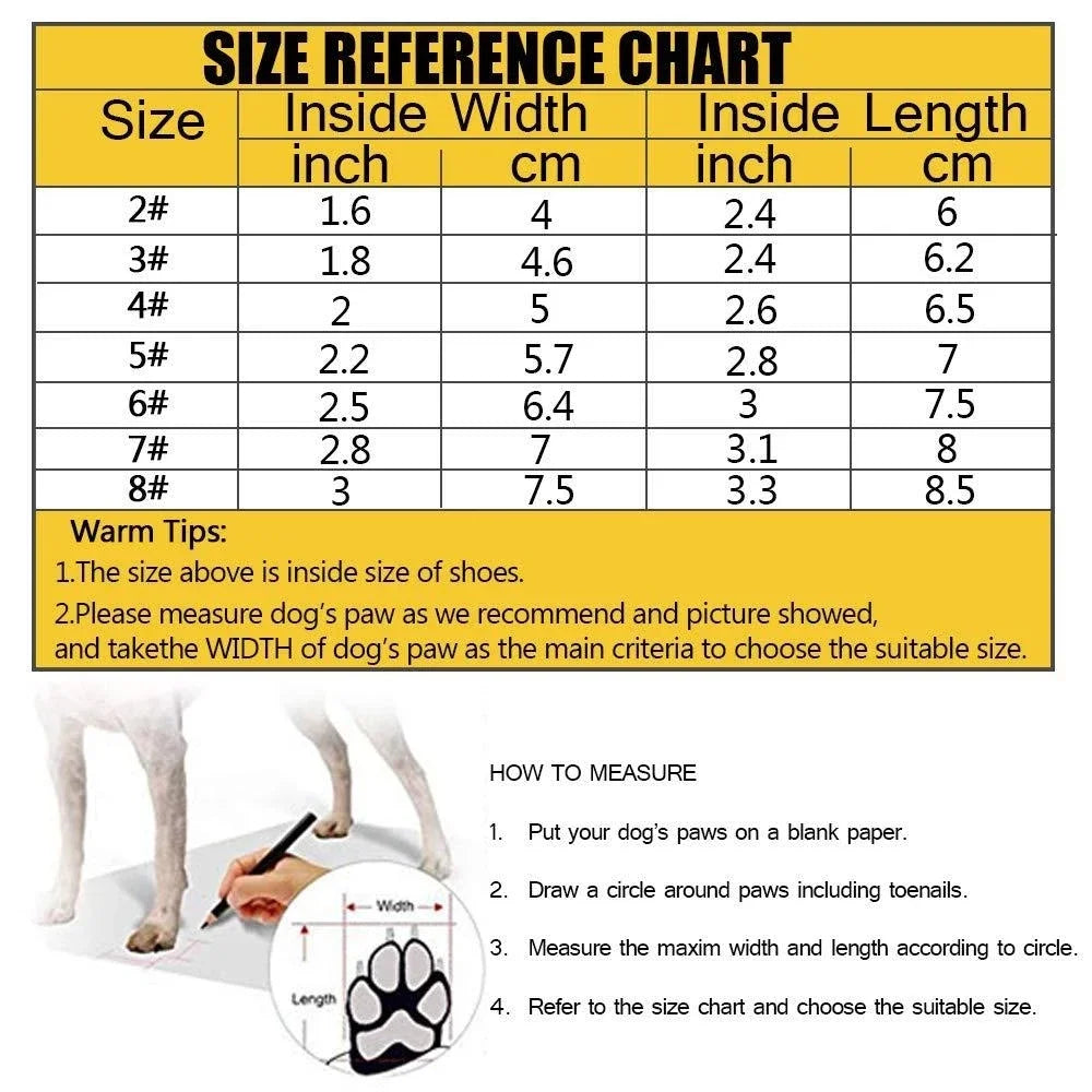 Waterproof Dog Anti-Slip Rubber Dog Booties