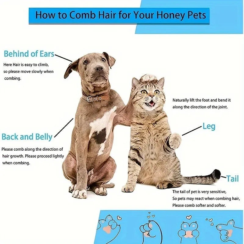 Dual-Use Dog Cat Grooming Brush