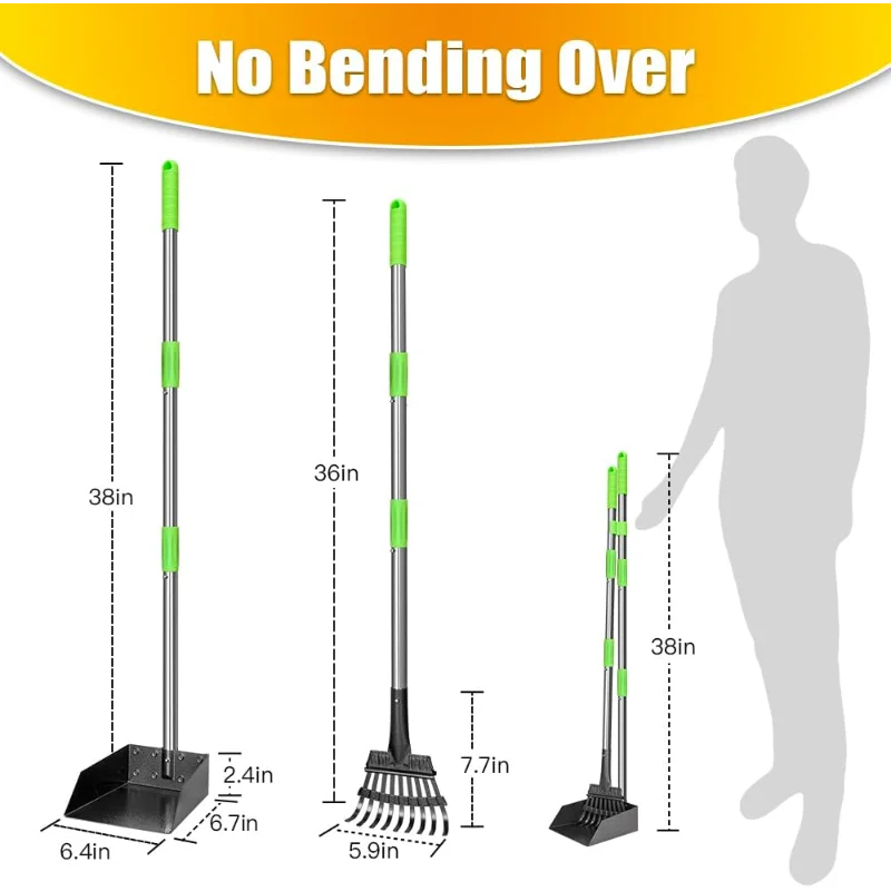 Dog Pooper Scooper Long Handle Stainless
