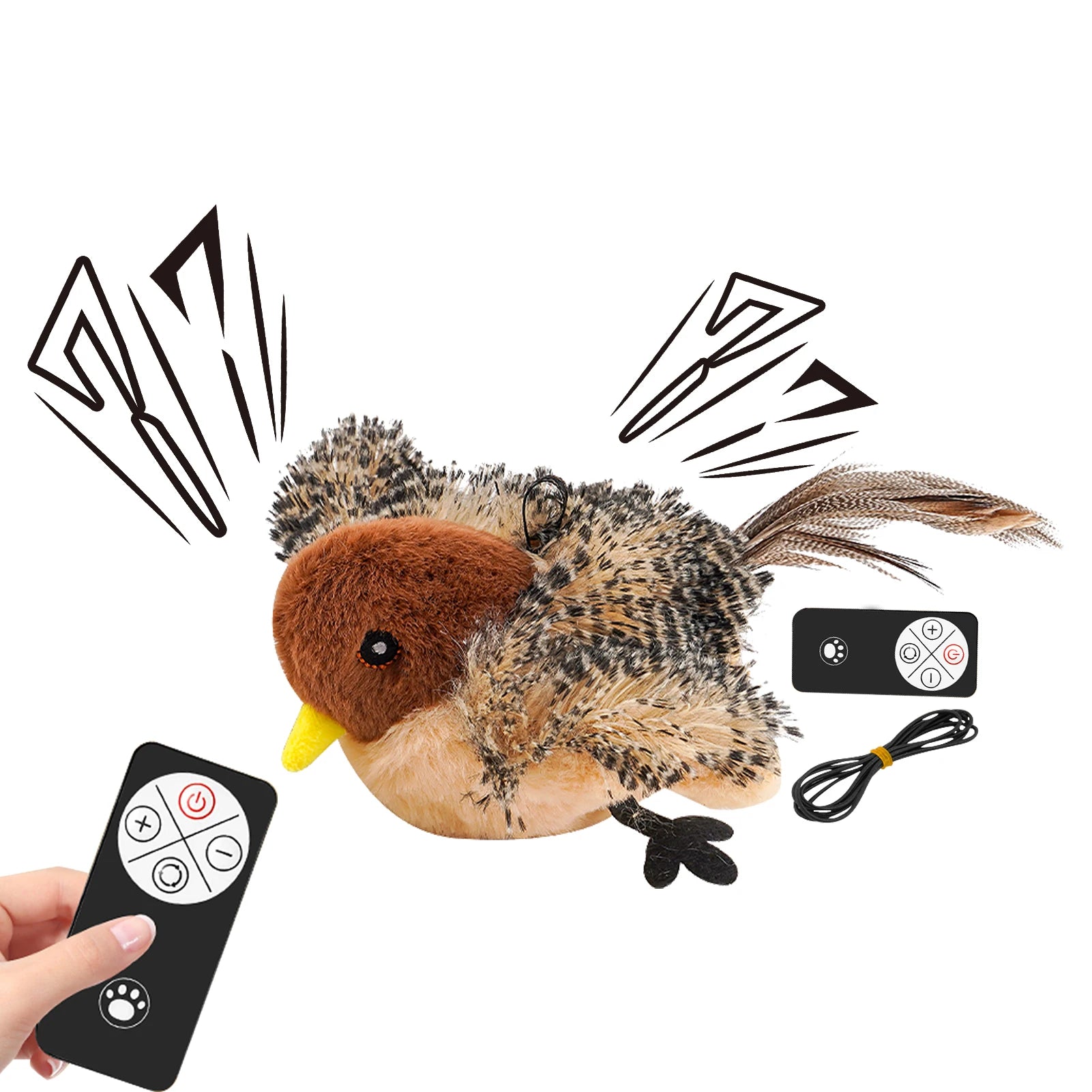 Remote Control Simulated Chirping Bird Toy