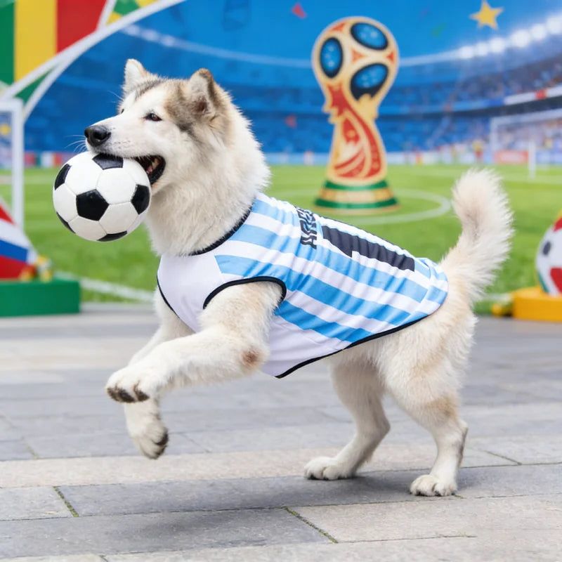 2026 Soccer Cat Dog Football Breathable Mesh Jersey