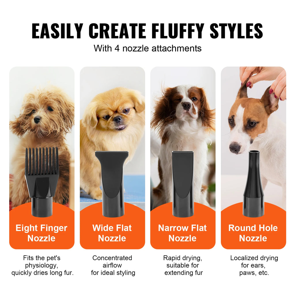 SucceBuy 2000W/2.7HP Dog Blow Dryer Adjustable Speed