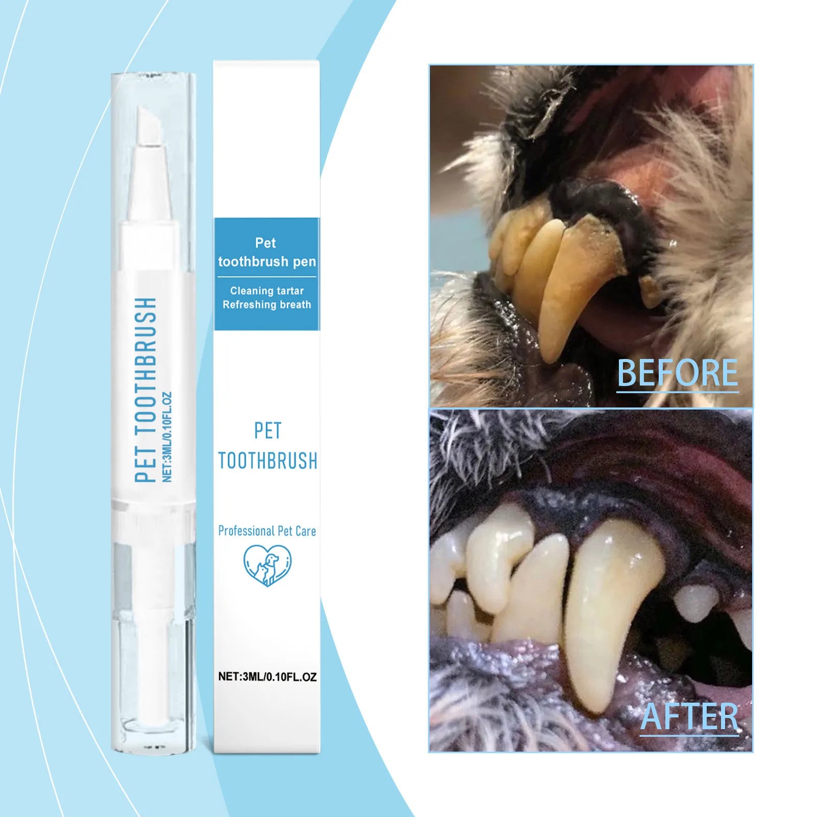 Pet Toothbrush Toothpaste All-in-One Teeth Cleaning