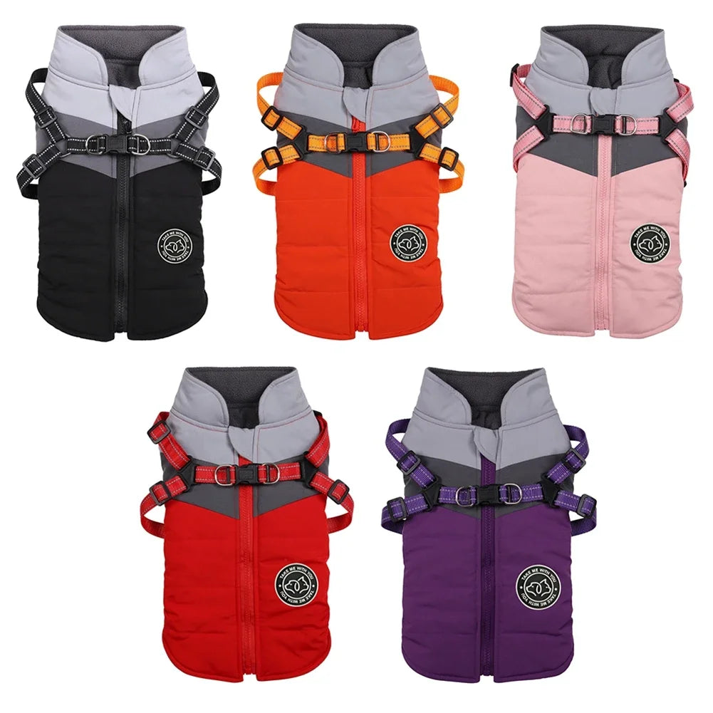Winter Small Dog Harness Vest