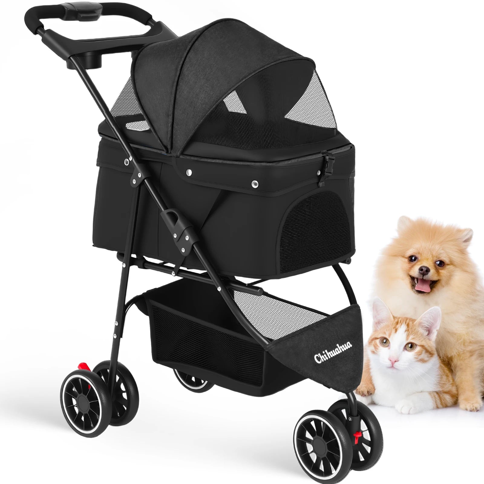 Pet Stroller For Small Medium Cats Dogs